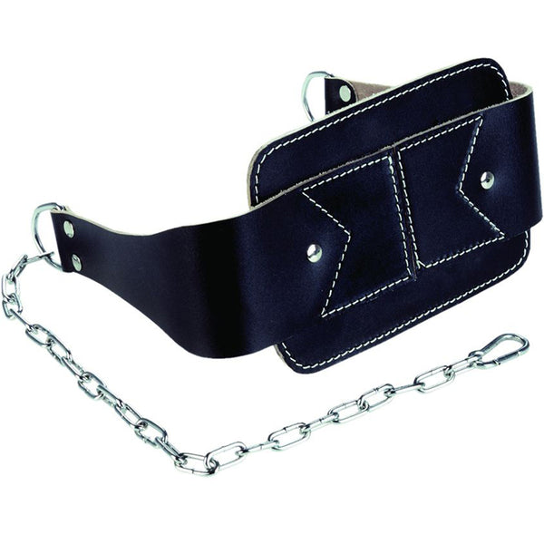 belt - Tunturi - 'Dips Belt' - Leather - 100 cm - svart