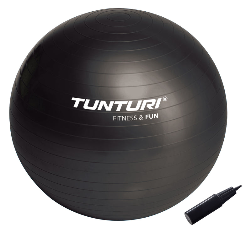 Treningsball - Tunturi - Gymball - 65cm. - Svart