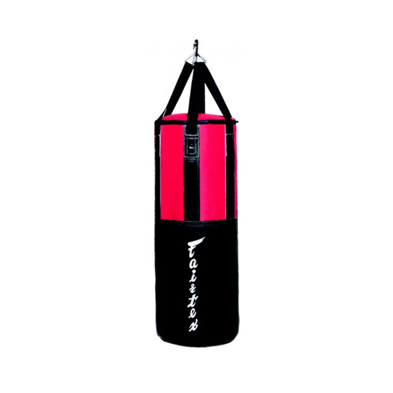boxing bag - Fairtex - 'HB3' - Black - Red - uten fylling - Svart