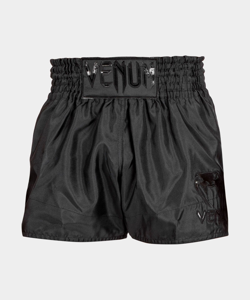 Muay Thai Shorts - Venum - 'Classic'- svart-svart