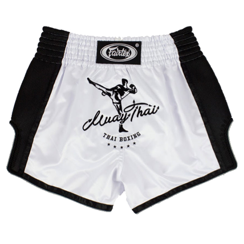 Muay Thai Shorts - Fairtex - 'BS1707' - Hvit-Svart