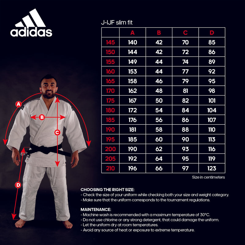 Judo Uniform  - Adidas Judo - 'Champion 2.0' - Slim Fit - Blå-Gul