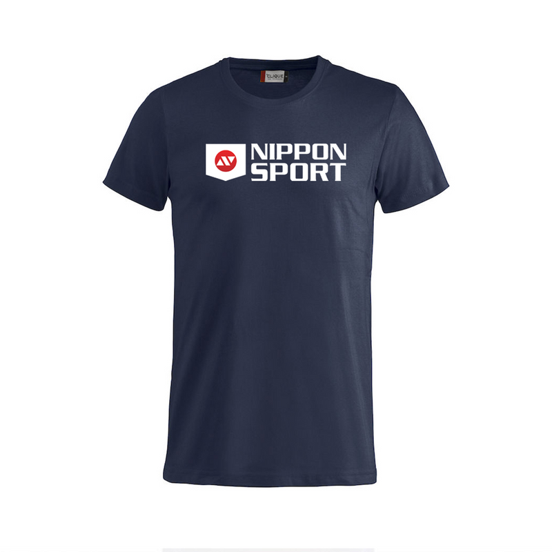 T-Shirt - Nippon Sport - 'Basic' - Navy Blå